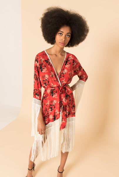 Love Me Again Fringed Kimono