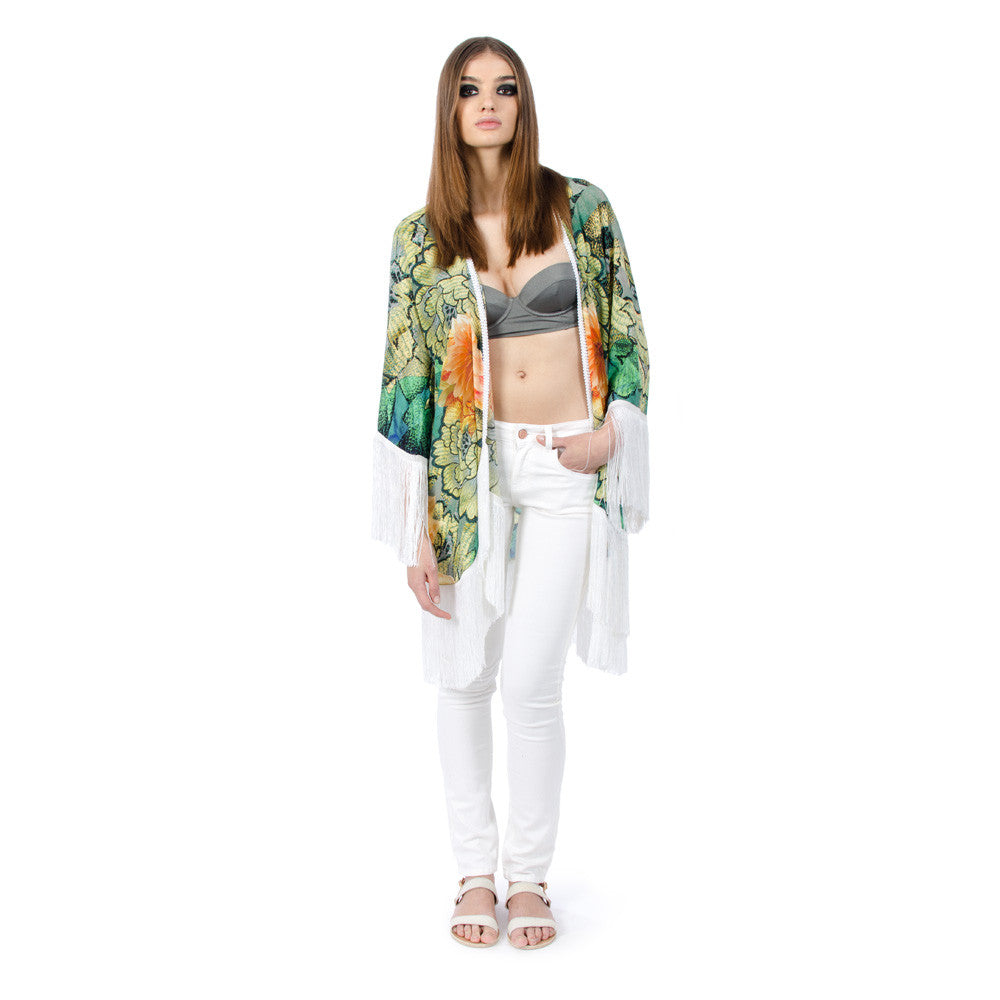 colourful summery short kimono