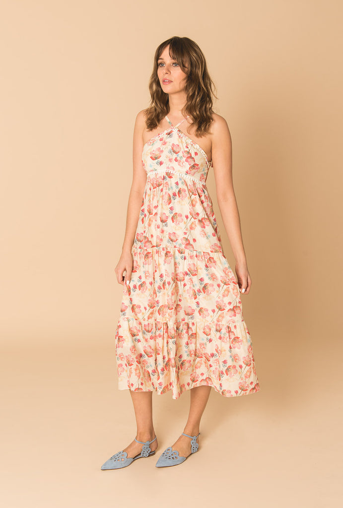 Poppy In Love Tiered Dress with V Straps