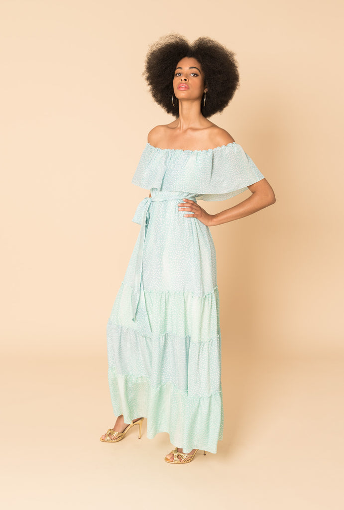 Azure Long Gypsy Dress