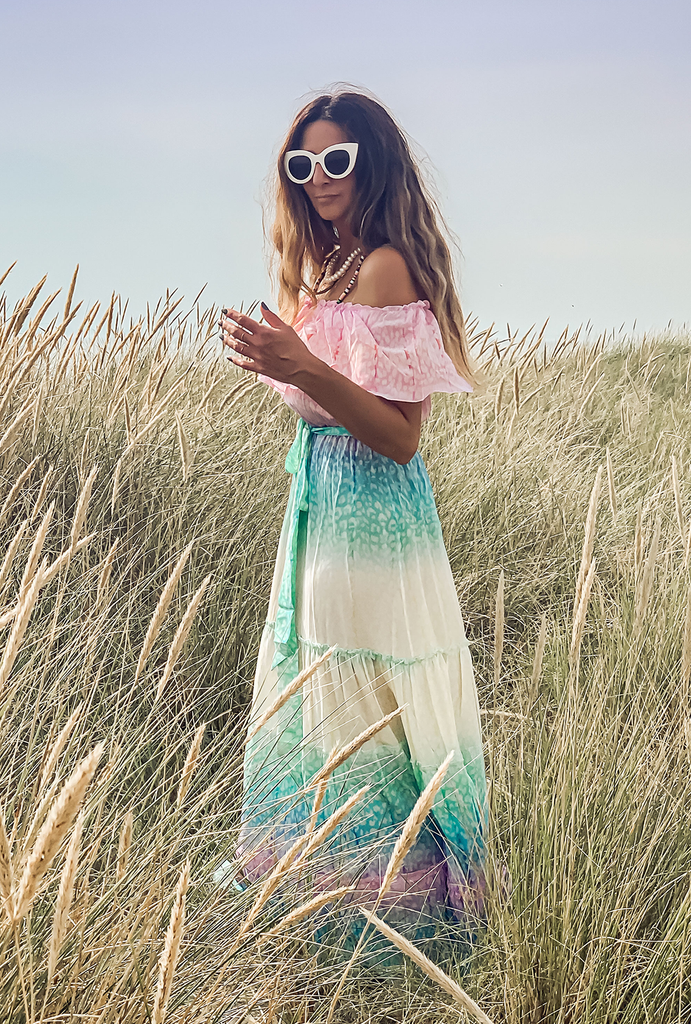 Rainbow Long Gypsy Dress ATHENA PROCOPIOU | Luxury Designer Resortwear Rainbow Long Gypsy Dress ATHENA PROCOPIOU | Luxury Designer Resortwear