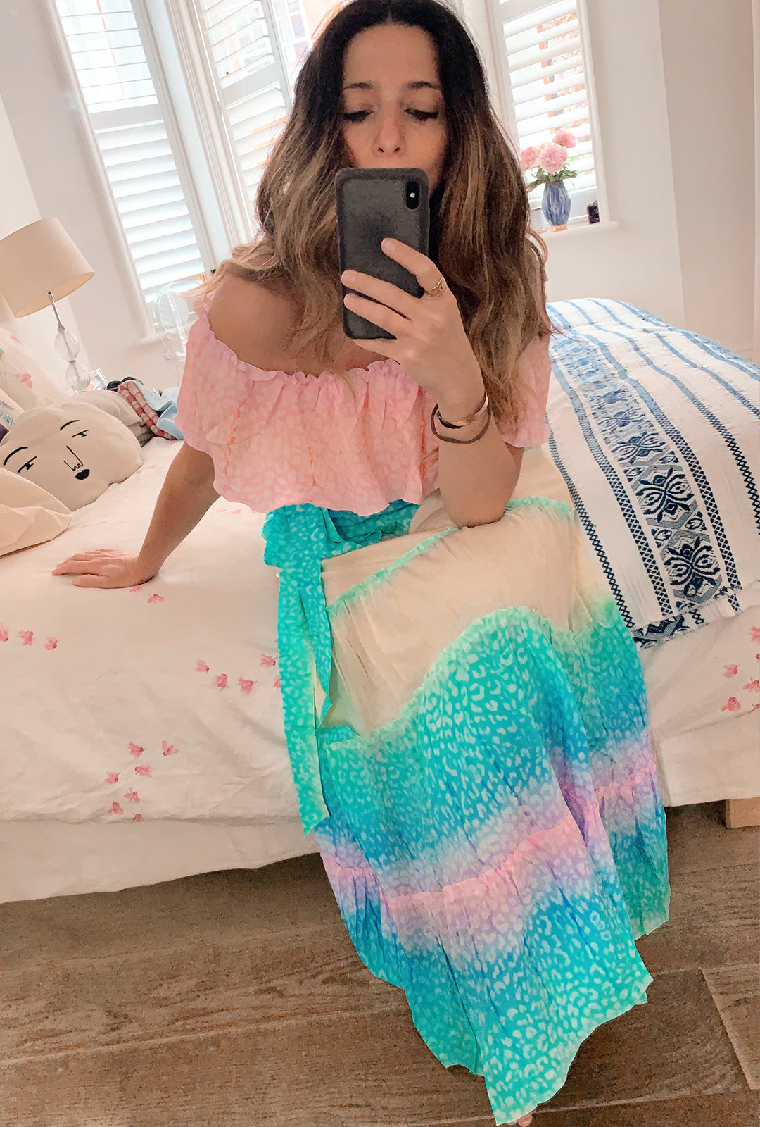 Rainbow Long Gypsy Dress ATHENA PROCOPIOU | Luxury Designer Resortwear Rainbow Long Gypsy Dress ATHENA PROCOPIOU | Luxury Designer Resortwear